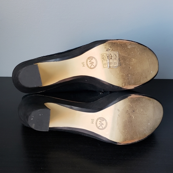 Michael Kors | Heeled Boot, Black Suede - Picture 2 of 8